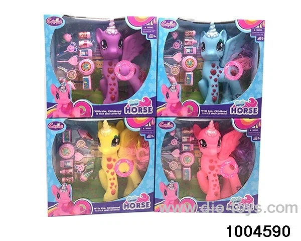 Enamel Unicorn Set with Light Music