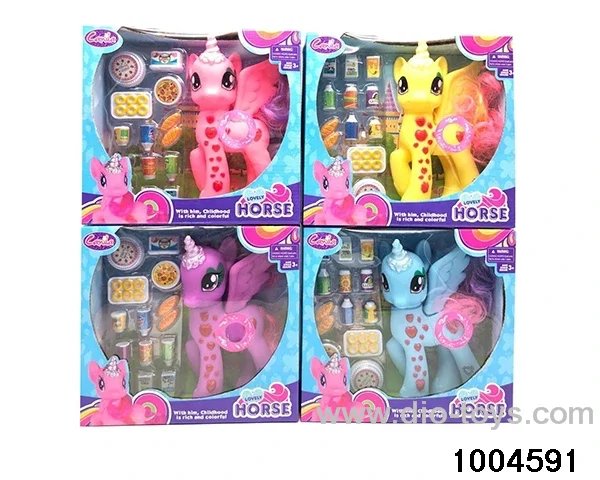 Enamel Unicorn Set with Light Music