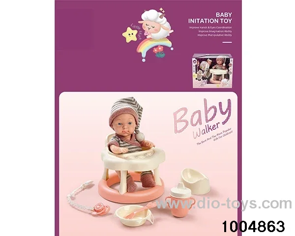 Sleeping bed (9-inch enamel doll) in window box