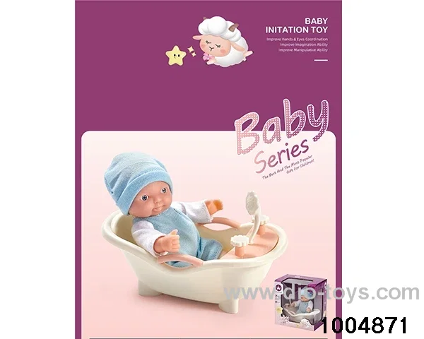 Small bathtub (6-inch enamel doll) in window box