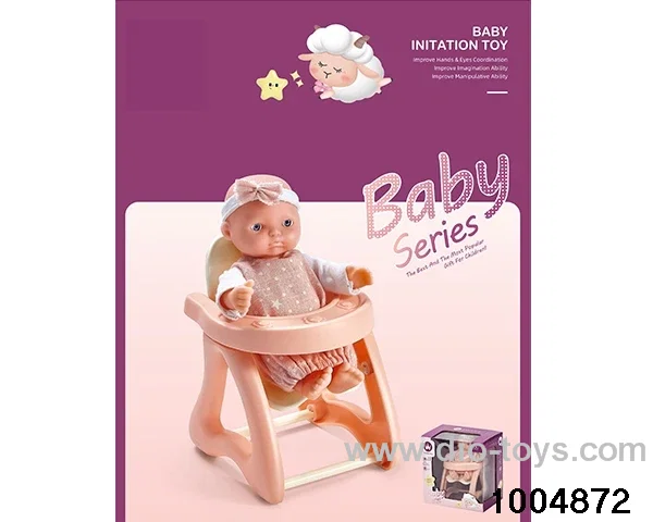 Small dining chair (6-inch enamel doll) in window box