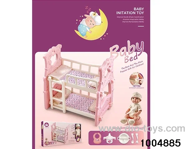 Double bed (with 16 inch doll) in window box