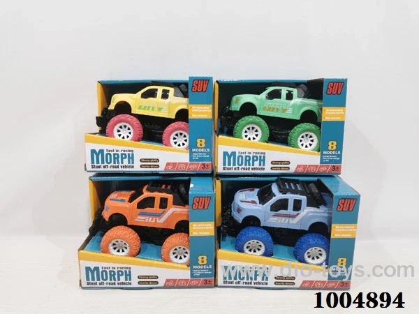 Collision deformation Inertial Friction car 4 color mixed loading in color box