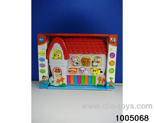electronic organ in display box