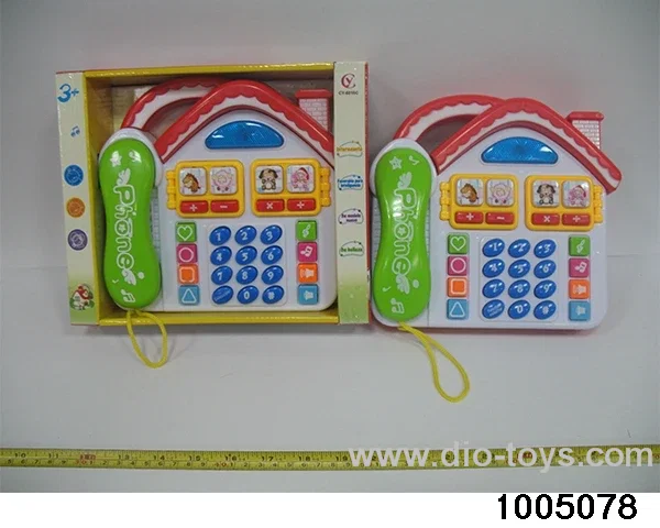 Cartoon telephone in display box