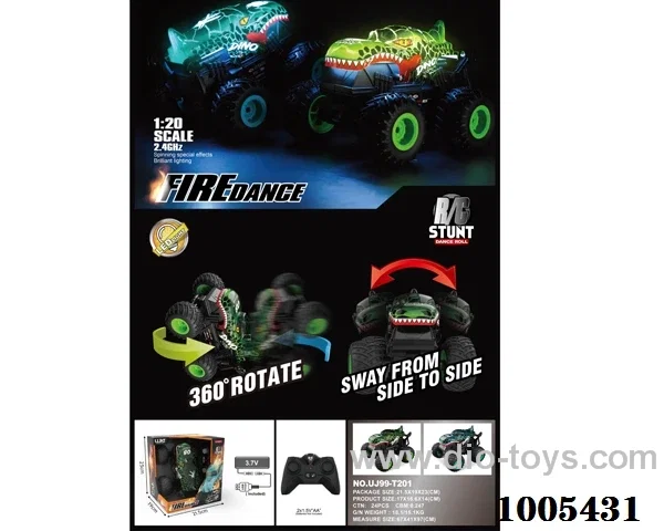 1:20  2.4G  stunt car  with light&music 2 color mixed loading  in display box