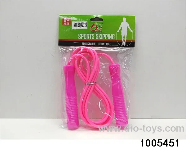 Anti slip hollow solid color skipping rope in PP bag with header