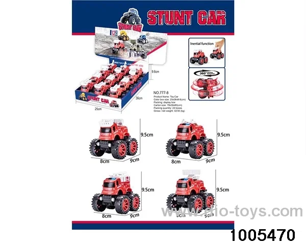 Single-inertia stunt fire truck (12 per box) in display box