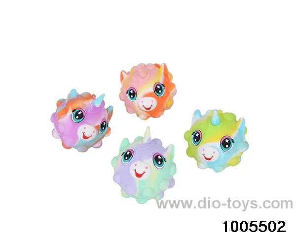 Unicorn silicone grip ball (without lamp, add 0.35 yuan each with lamp) in opp bag