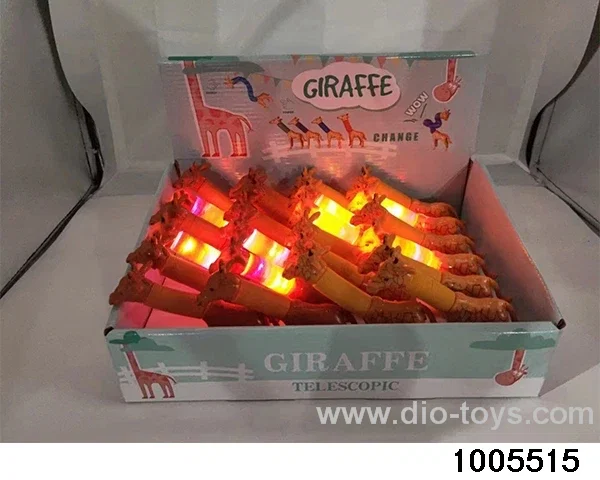 Giraffe with lights in opp bag