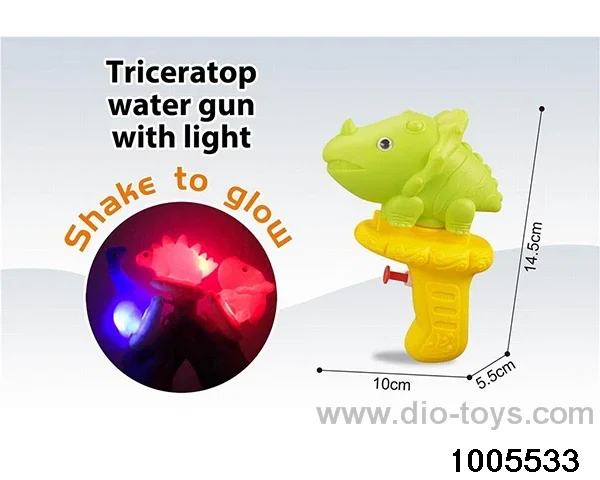 Brachiosaurus dinosaur water gun (with light version) in opp bag