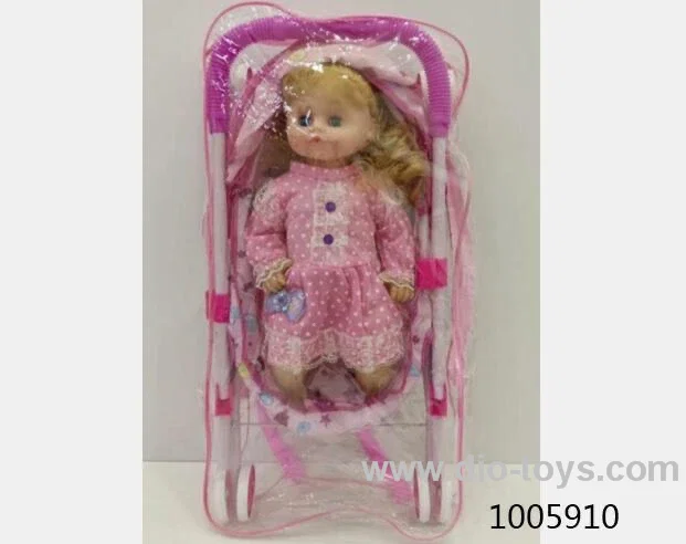 16 inch doll with cart