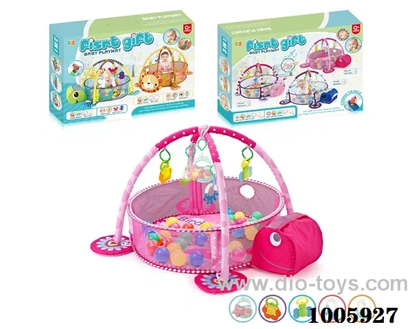 Baby fitness blanket & ball pit with  music not include  in color box
