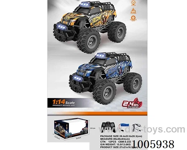 1/14 Profesional 2.4Ghz Off Road RC Monster Trucks