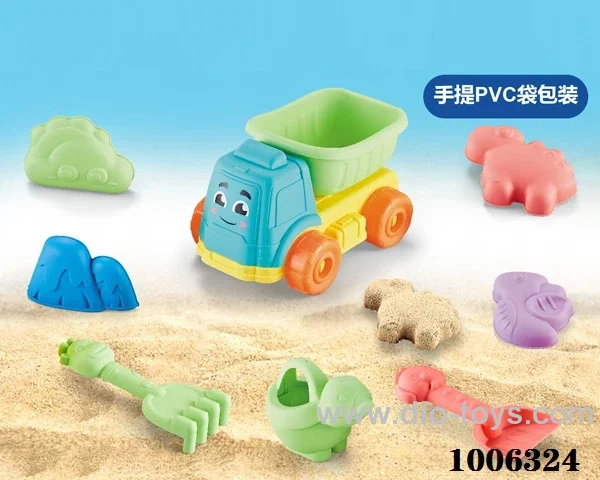 8PCS Beach toy in PVC hang bag