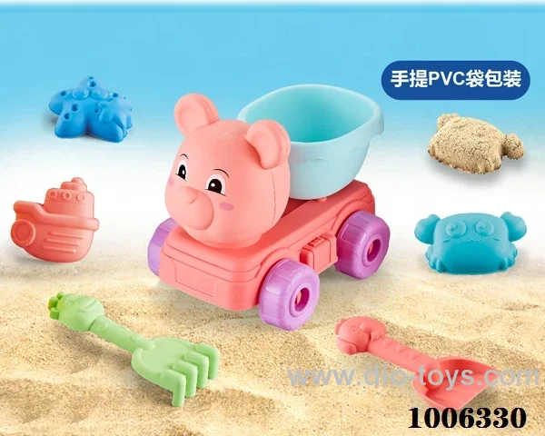 6PCS Beach toy in PVC hang bag