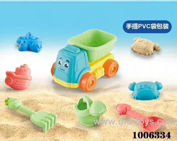 8PCS Beach toy in PVC hang bag