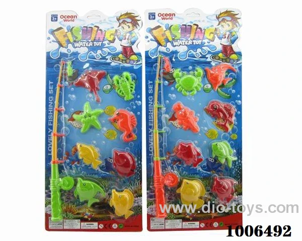 fishing toys set 2 sets mixed loading in Blister card