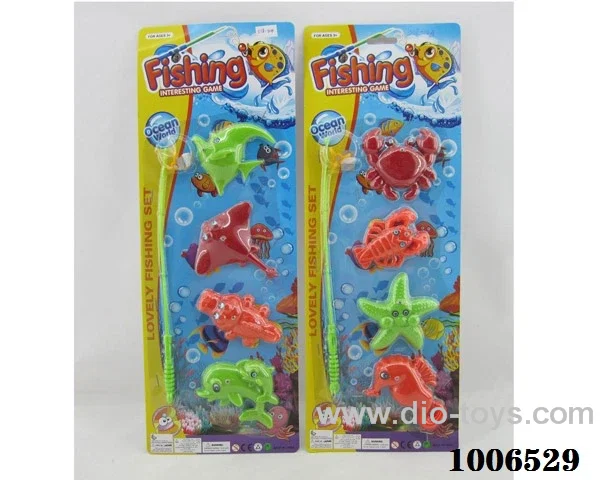 fishing toys set 2 sets mixed loading in Blister