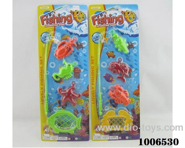 fishing toys set 2 sets mixed loading in Blister