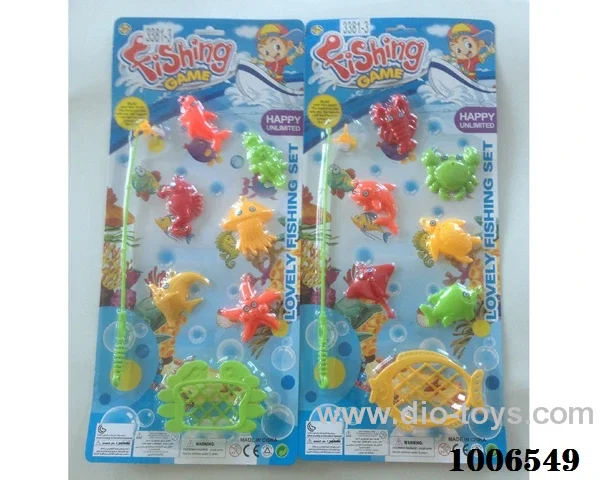 fishing toys set 2 sets mixed loading in Blister