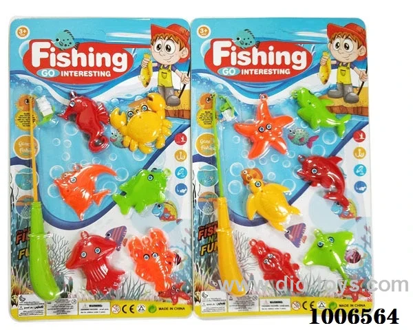 fishing toys set 2 sets mixed loading in Blister