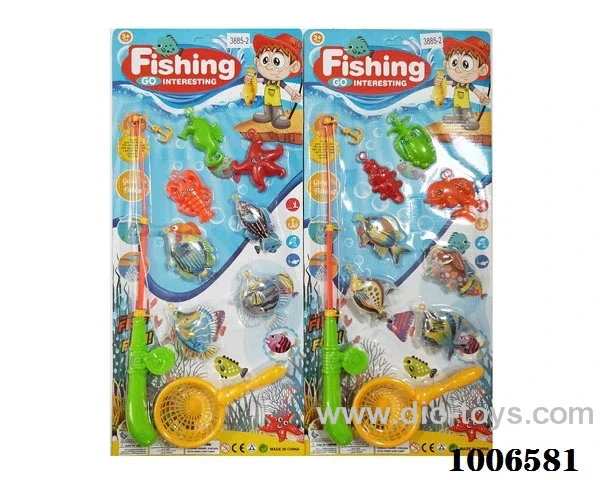 fishing toys set 2 sets mixed loading in Blister