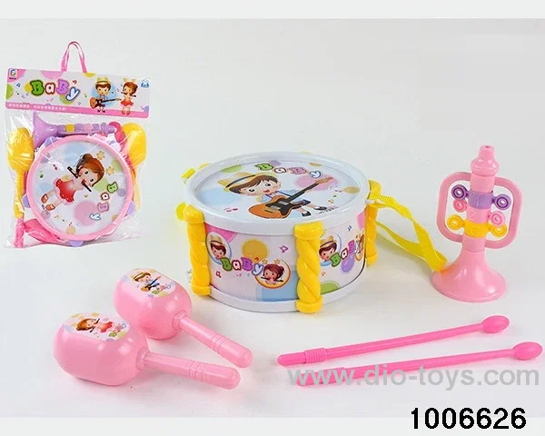 BABY MUSICAL DRUM SET IN PVC HANG BAG
