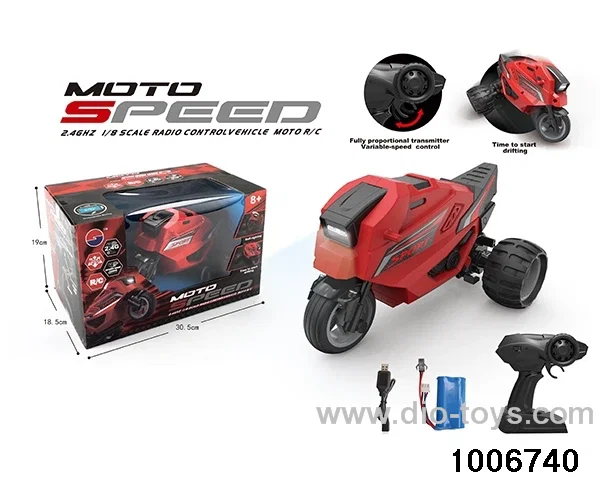 2.4G RC motorcycle in window box