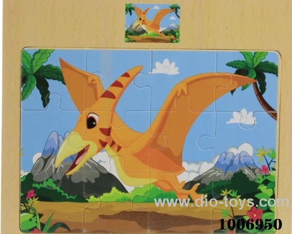 12 pcs wooden puzzle in Plastic film