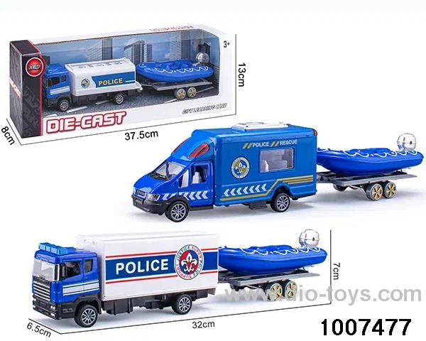 ALLOY PULL BACK TRUCK IN WINDOW BOX