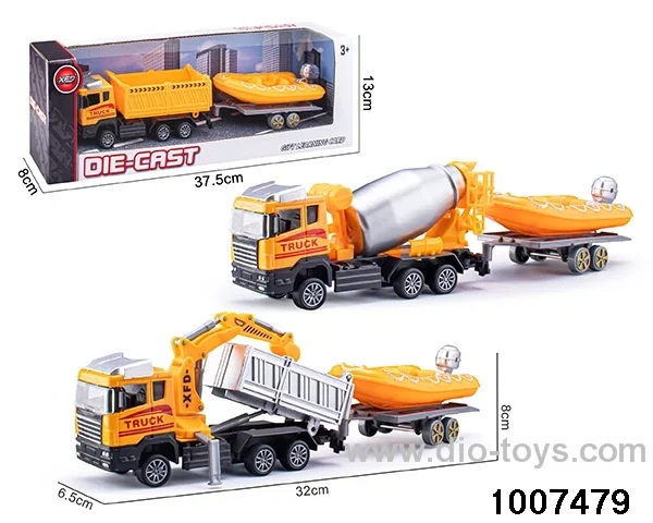 ALLOY PULL BACK TRUCK IN WIWINNDOW BOX