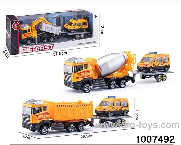 ALLOY PULL BACK TRUCK IN IWNDOW BOX