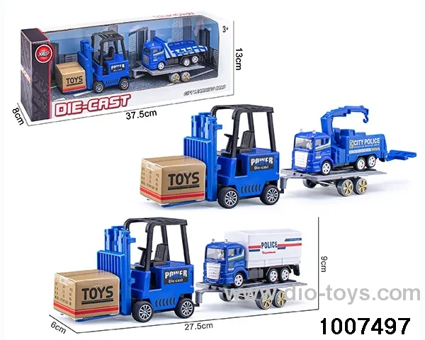 ALLOY PULL BACK TRUCK IN IWNDOW BOX