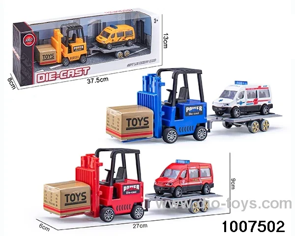 ALLOY PULL BACK TRUCK IN IWNDOW BOX