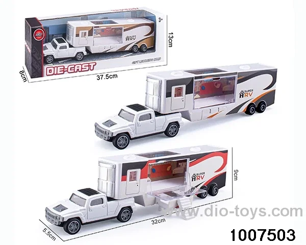 ALLOY PULL BACK TRUCK IN IWNDOW BOX