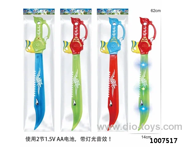 Glowing sword  with  light & music 3 color mixed loading in opp bag