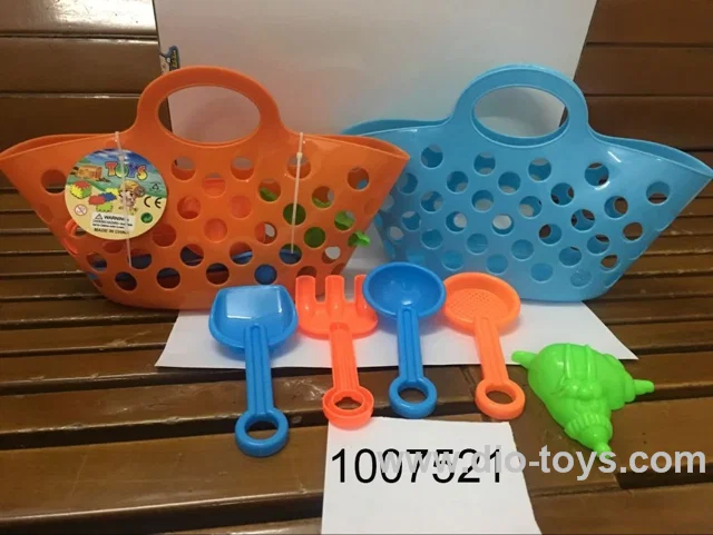 beach toys in basket