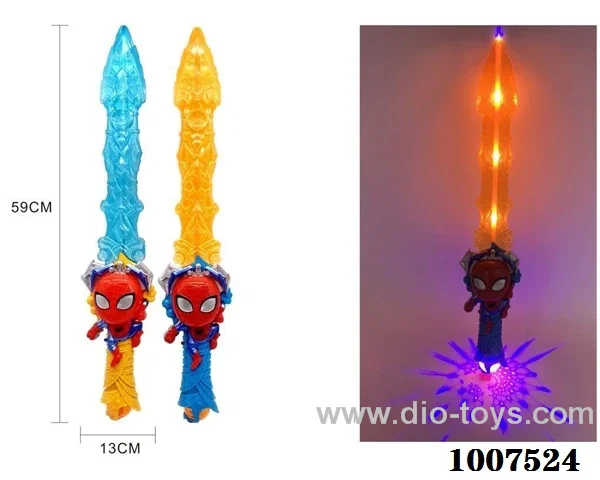 Glowing sword  with  light & music 2 color mixed loading in opp bag