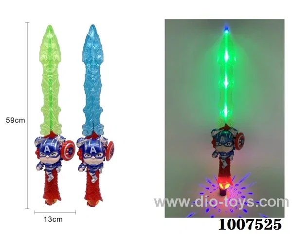 Glowing sword  with  light & music 2 color mixed loading in opp bag