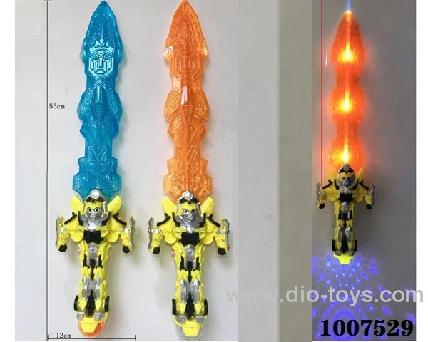 Glowing sword  with  light & music 2 color mixed loading in opp bag