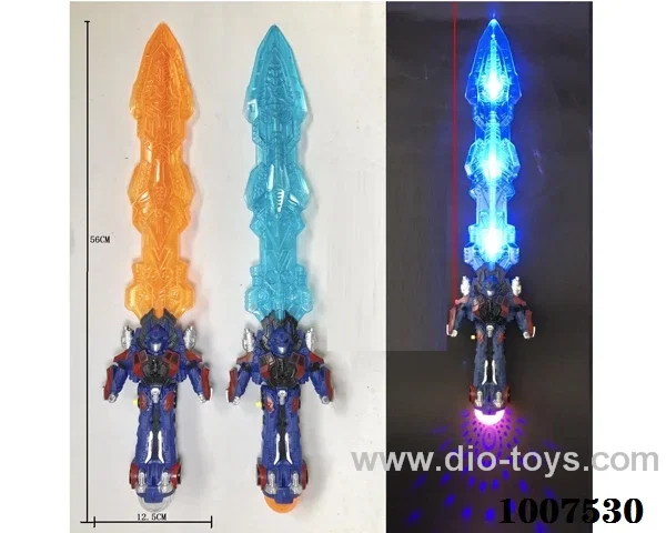 Glowing sword  with  light & music 2 color mixed loading in opp bag