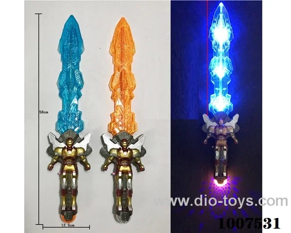 Glowing sword  with  light & music 2 color mixed loading in opp bag