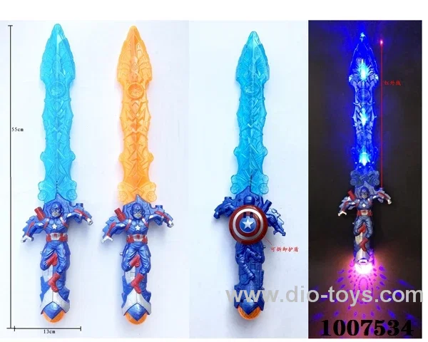 Glowing sword  with  light & music 2 color mixed loading in opp bag