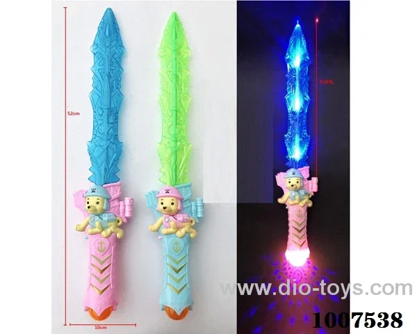 Glowing sword  with  light & music 2 color mixed loading in opp bag