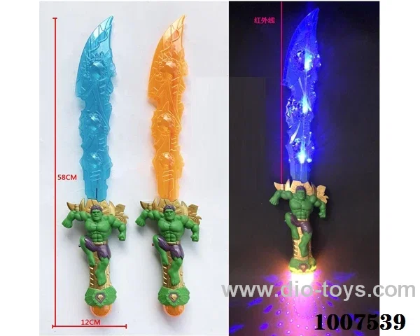 Glowing sword  with  light & music 2 color mixed loading in opp bag