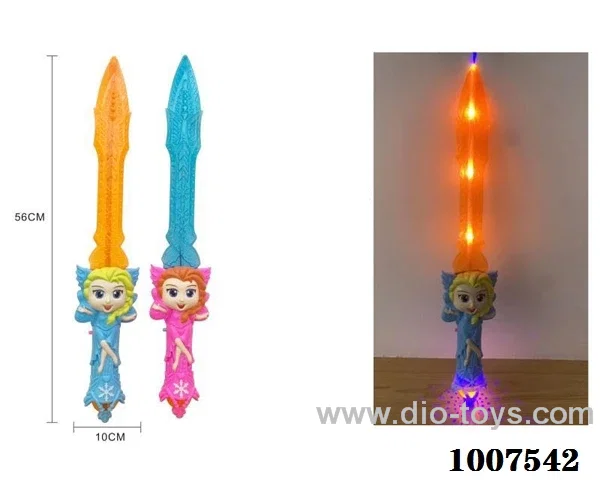 Glowing sword  with  light & music 2 color mixed loading in opp bag
