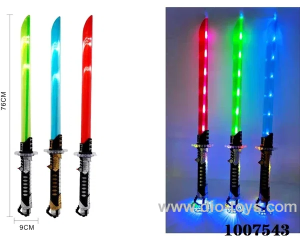 Glowing knife  with  light & music 3 color mixed loading IN OPP BAG