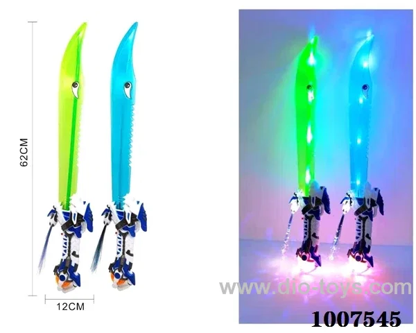 Glowing knife  with  light & music 2 color mixed loading IN OPP BAG