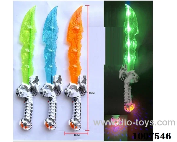 Glowing knife  with  light & music 3 color mixed loading IN OPP BAG